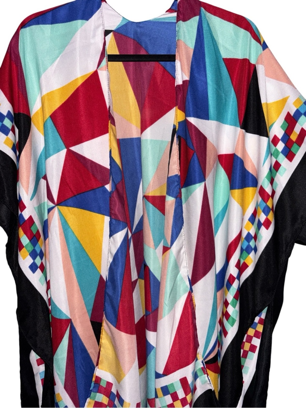 Multicolor Geometric Kimono, NWT - Picture 3 of 8